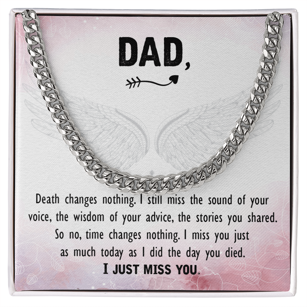 To my Father - love from your Child.(Cuban Link Chain)