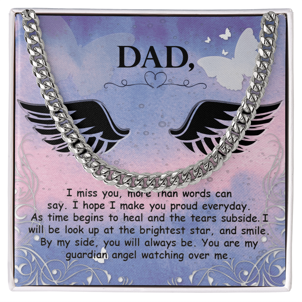 To my Father - love from your Child.(Cuban Link Chain)