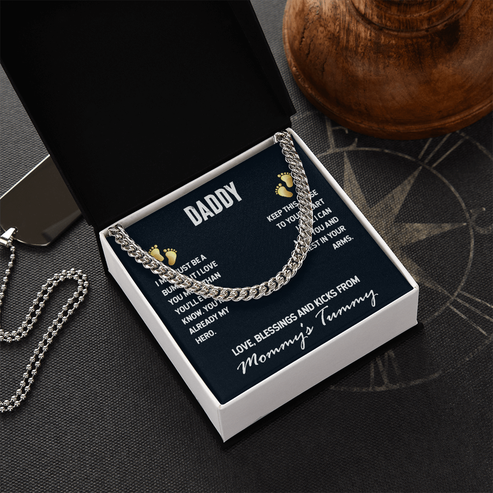 To my Father - love from your Child.(Cuban Link Chain)