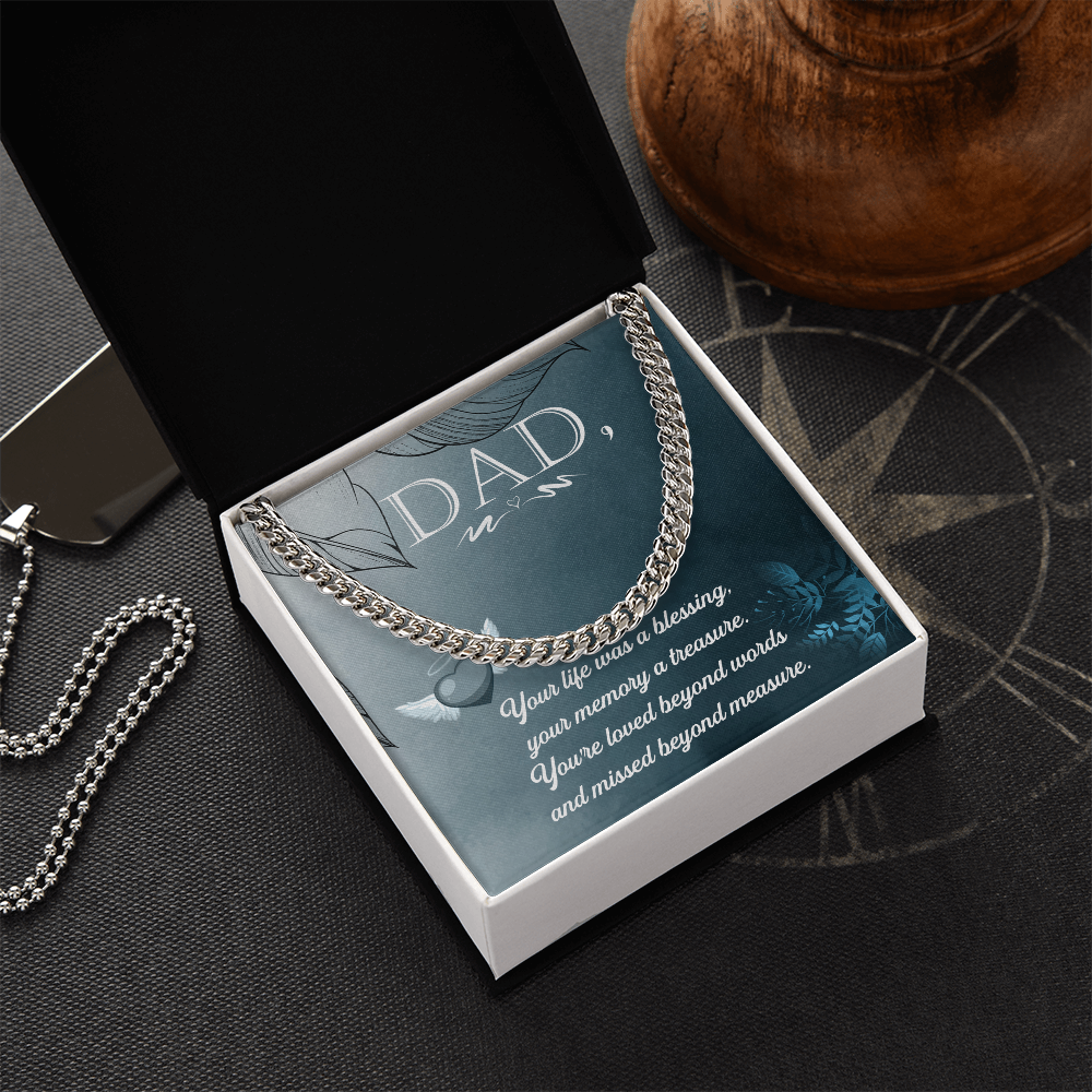 To my Father - love from your Child.(Cuban Link Chain)