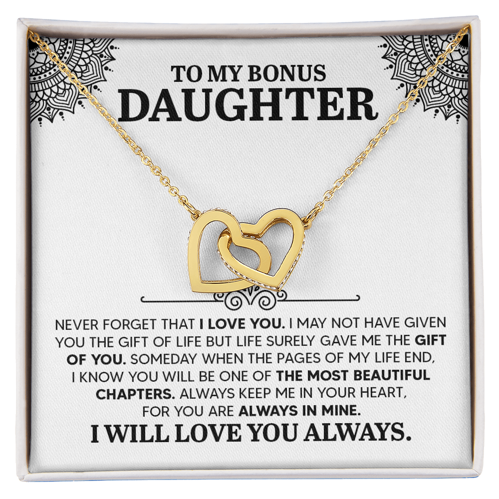 Never Forget that i love you- Interlocking Hearts necklace