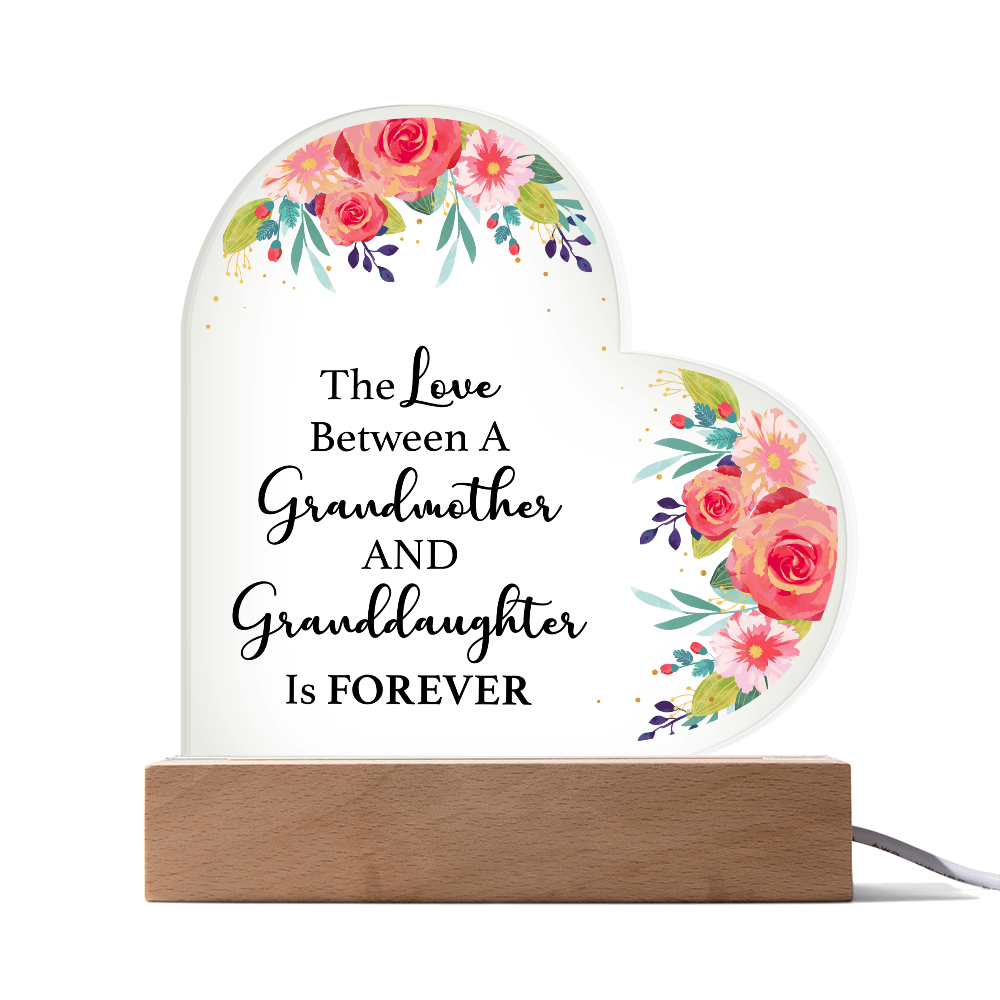 Heart Acrylic Plaque.(The love Between A Grandmother and...)