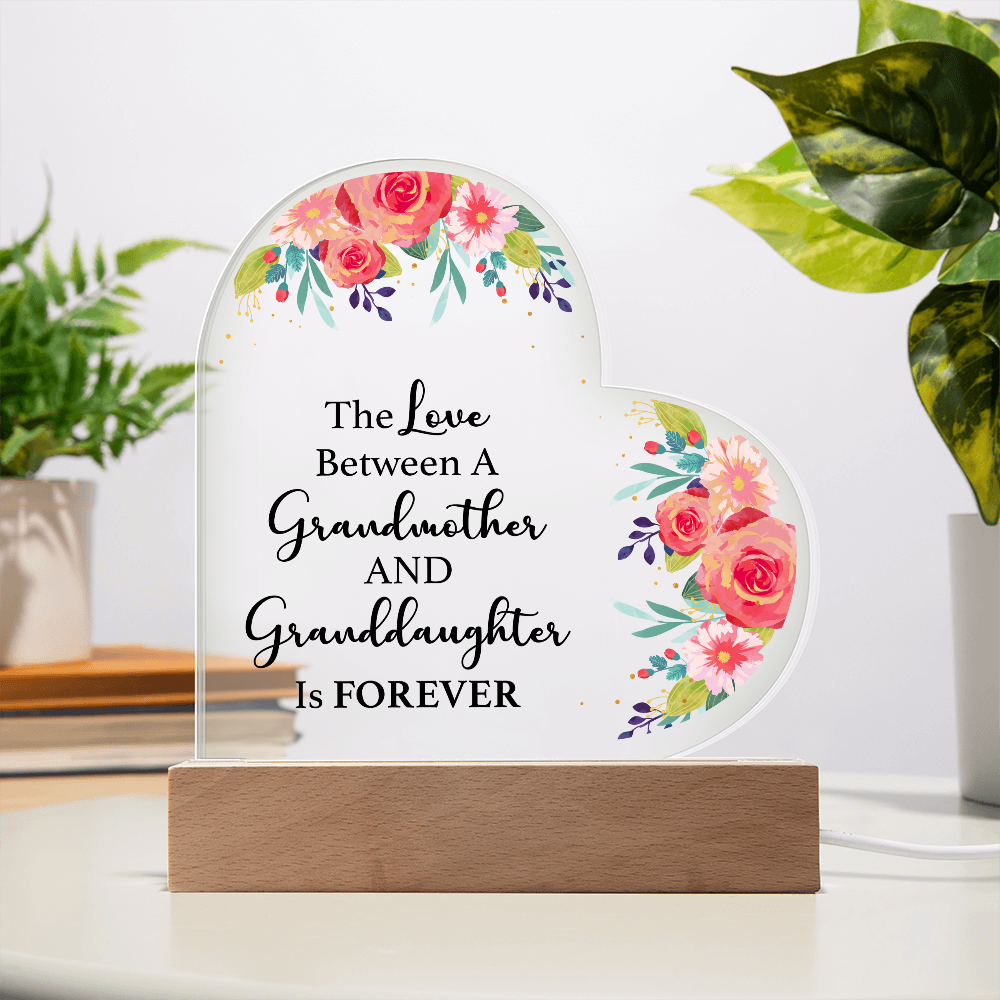Heart Acrylic Plaque.(The love Between A Grandmother and...)