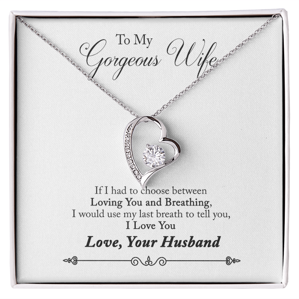 To My Gorgeous Wife - from your Husband.(Forever Love Necklace)