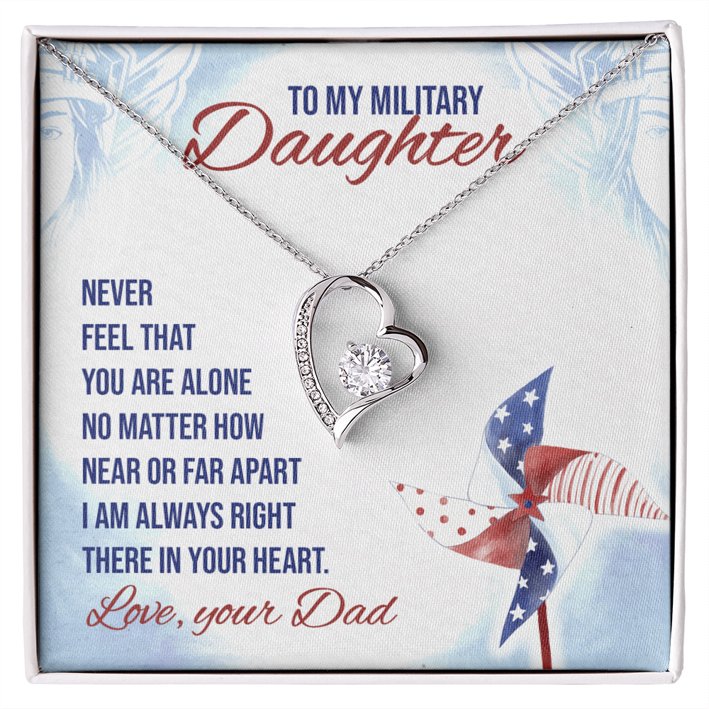 To My daughter - from your Dad.(Forever Love Necklace)