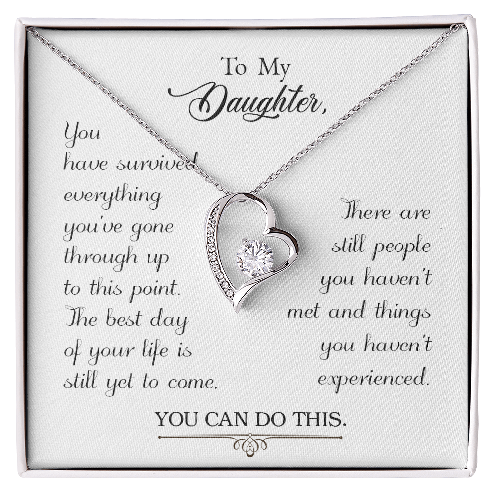 To My daughter - from your parent.(Forever Love Necklace)