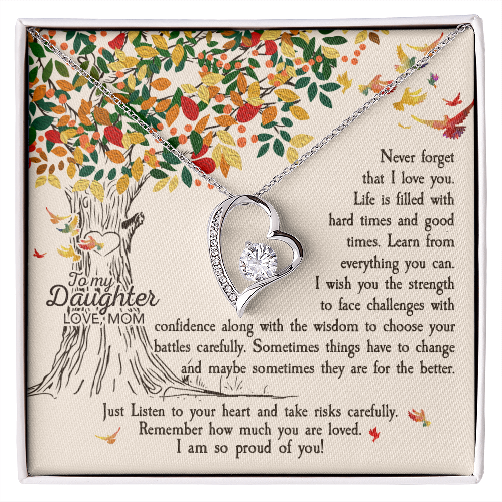 To My daughter - from your Mom.(Forever Love Necklace)