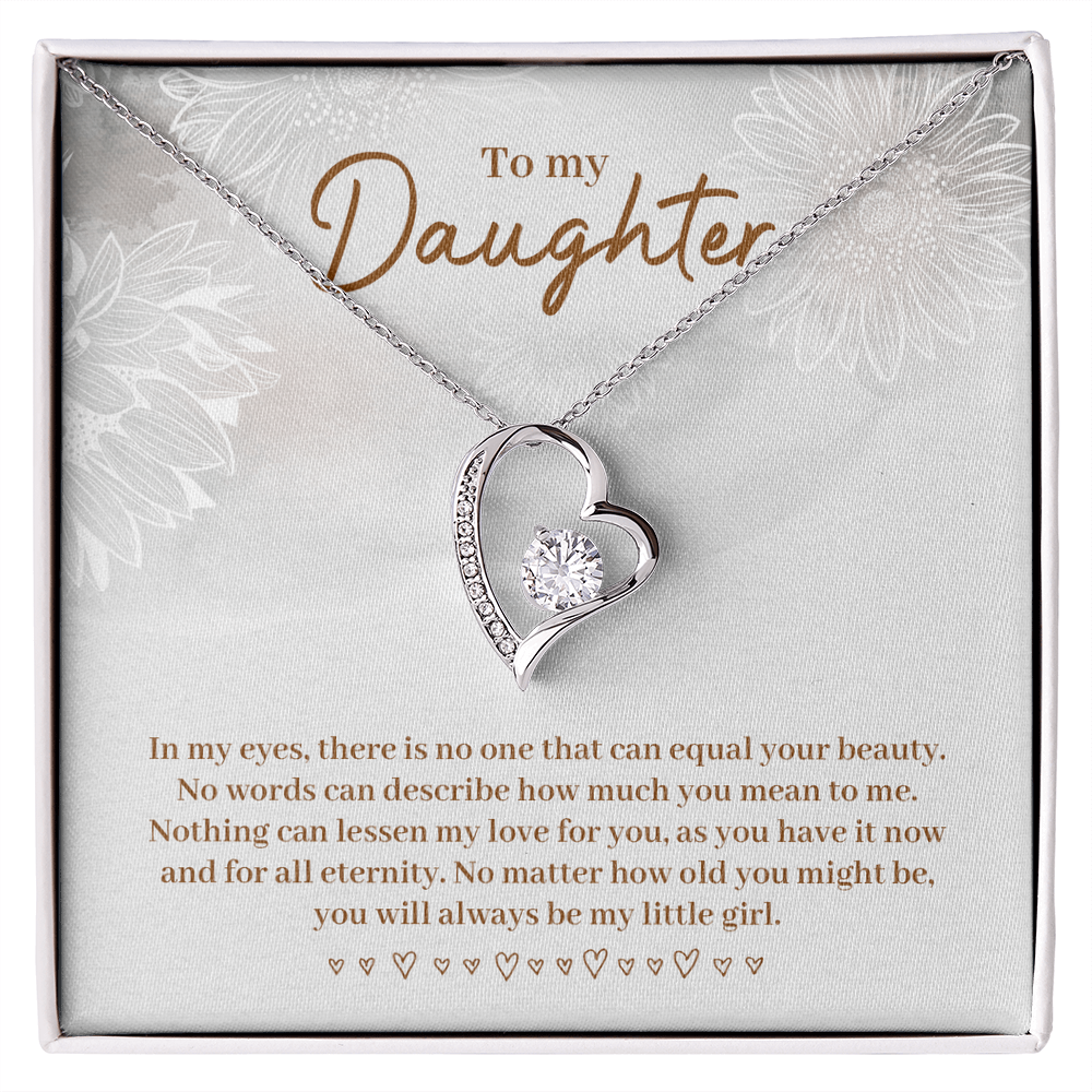 To My daughter - from your Parents.(Forever Love Necklace)