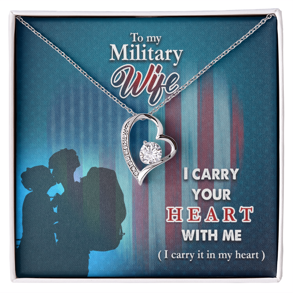 To My military Wife - from your Husband.(Forever Love Necklace)