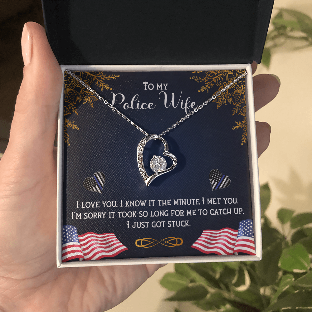 To My police Wife - from your Husband.(Forever Love Necklace)