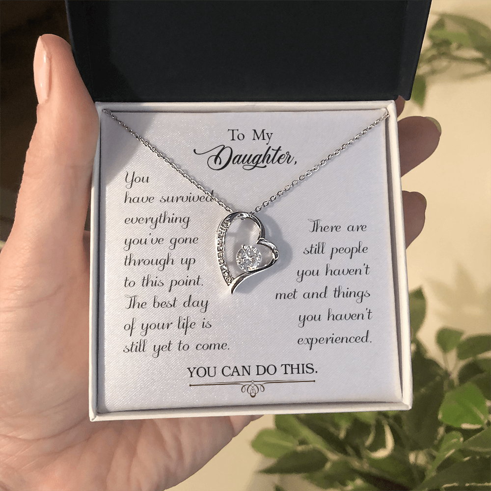 To My daughter - from your parent.(Forever Love Necklace)