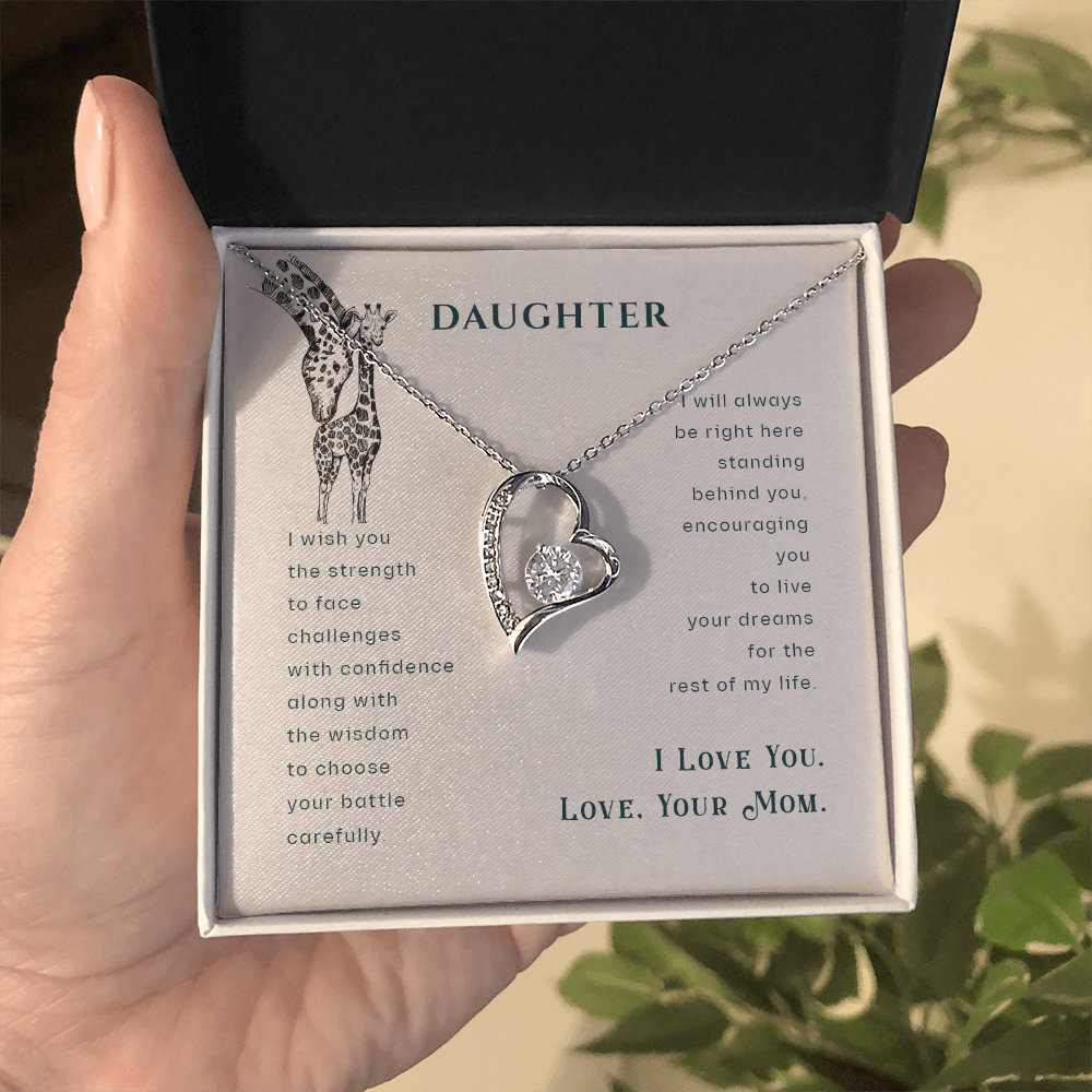 To My daughter - from your Mom.(Forever Love Necklace)