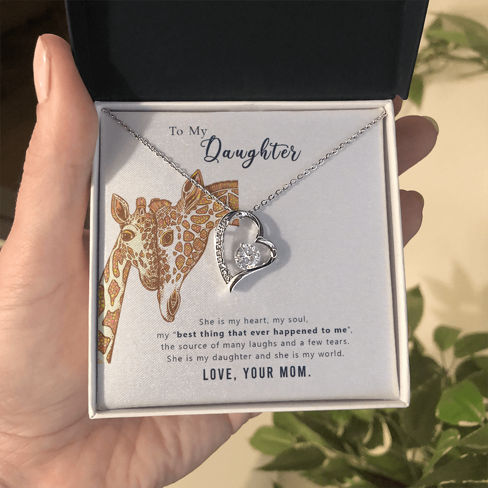 To My daughter - from your Mom.(Forever Love Necklace)