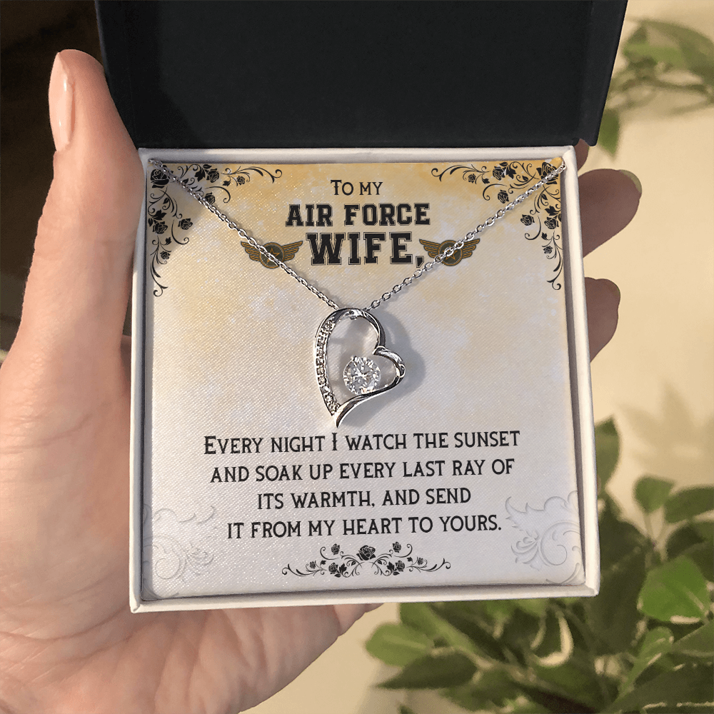 To My air force Wife - from your Husband.(Forever Love Necklace)